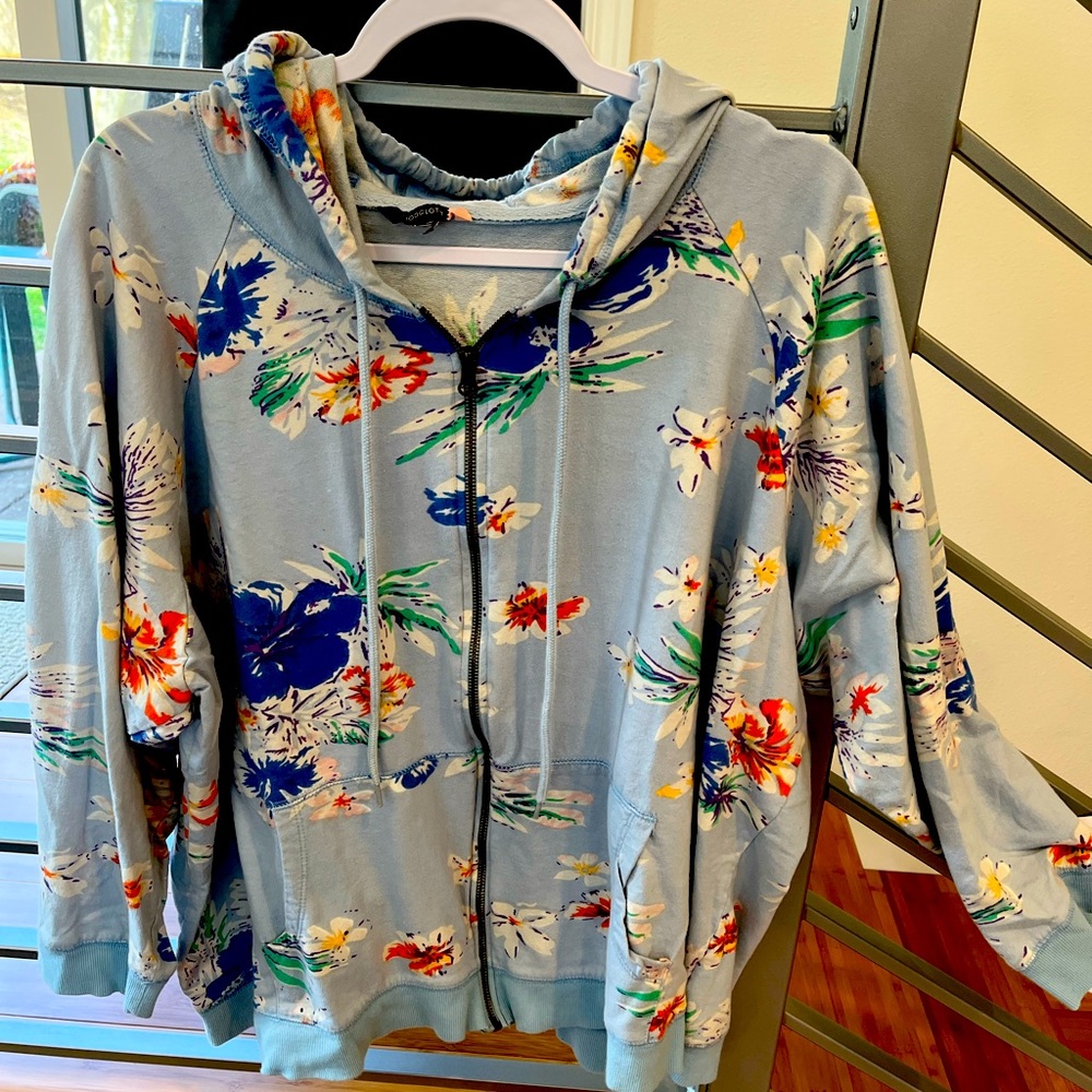 Modcloth 2x hoodie with tropical print